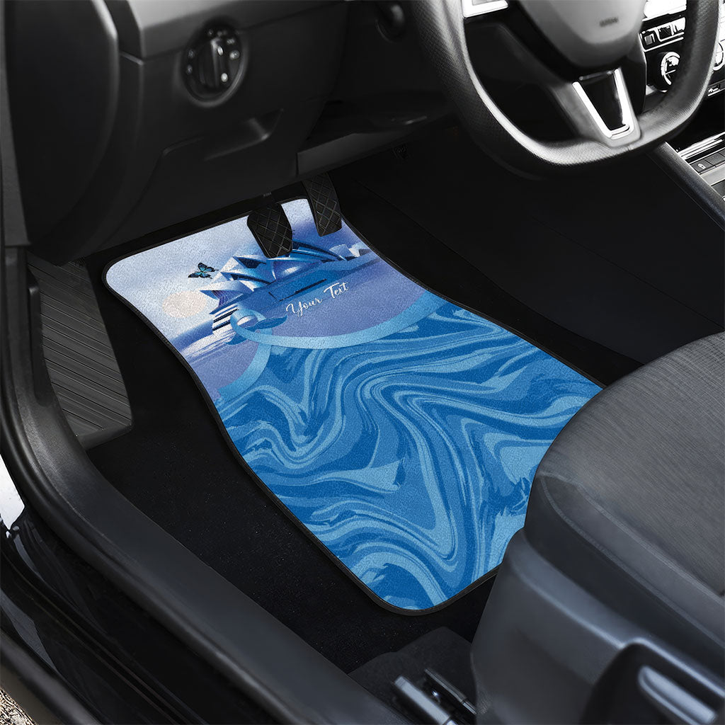 Personalised Australia Prostate Cancer Awareness Car Mats Aussie Blue Ribbon Sydney Opera House
