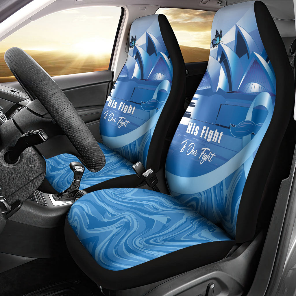 Australia Prostate Cancer Awareness Car Seat Cover Aussie Blue Ribbon Sydney Opera House