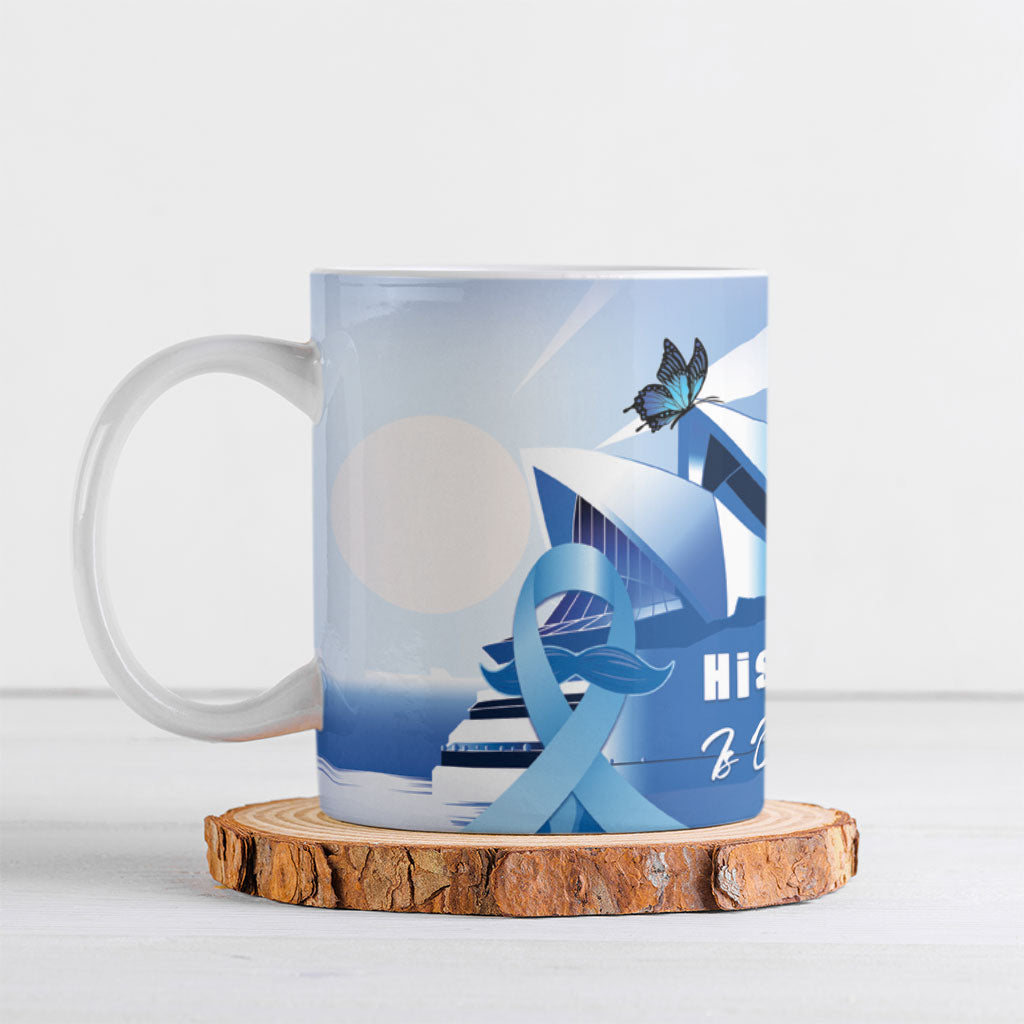 Australia Prostate Cancer Awareness Ceramic Mug Aussie Blue Ribbon Sydney Opera House