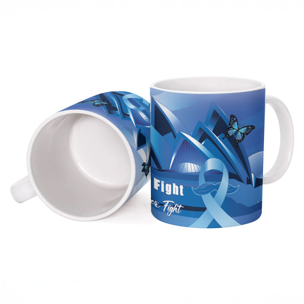 Australia Prostate Cancer Awareness Ceramic Mug Aussie Blue Ribbon Sydney Opera House