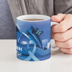 Australia Prostate Cancer Awareness Ceramic Mug Aussie Blue Ribbon Sydney Opera House