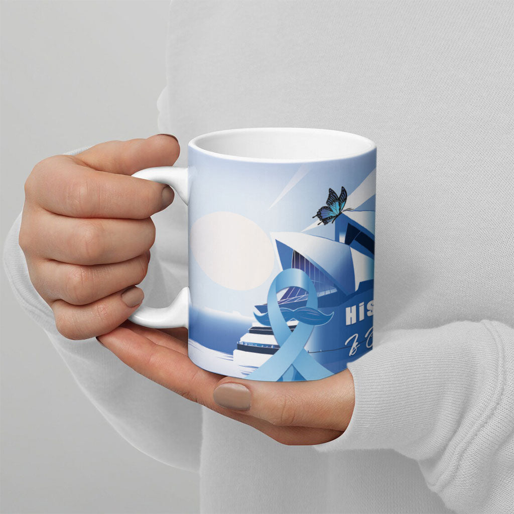 Australia Prostate Cancer Awareness Ceramic Mug Aussie Blue Ribbon Sydney Opera House