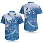 Personalised Australia Prostate Cancer Awareness Couples Matching Off Shoulder Maxi Dress and Hawaiian Shirt Aussie Blue Ribbon Sydney Opera House