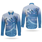 Personalised Australia Prostate Cancer Awareness Couples Matching Off The Shoulder Long Sleeve Dress and Long Sleeve Button Shirt Aussie Blue Ribbon Sydney Opera House