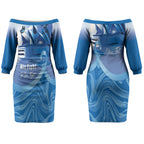 Personalised Australia Prostate Cancer Awareness Couples Matching Off The Shoulder Long Sleeve Dress and Long Sleeve Button Shirt Aussie Blue Ribbon Sydney Opera House