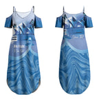 Personalised Australia Prostate Cancer Awareness Couples Matching Summer Maxi Dress and Hawaiian Shirt Aussie Blue Ribbon Sydney Opera House
