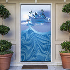 Personalised Australia Prostate Cancer Awareness Door Cover Aussie Blue Ribbon Sydney Opera House