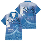 Personalised Australia Prostate Cancer Awareness Family Matching Off Shoulder Maxi Dress and Hawaiian Shirt Aussie Blue Ribbon Sydney Opera House