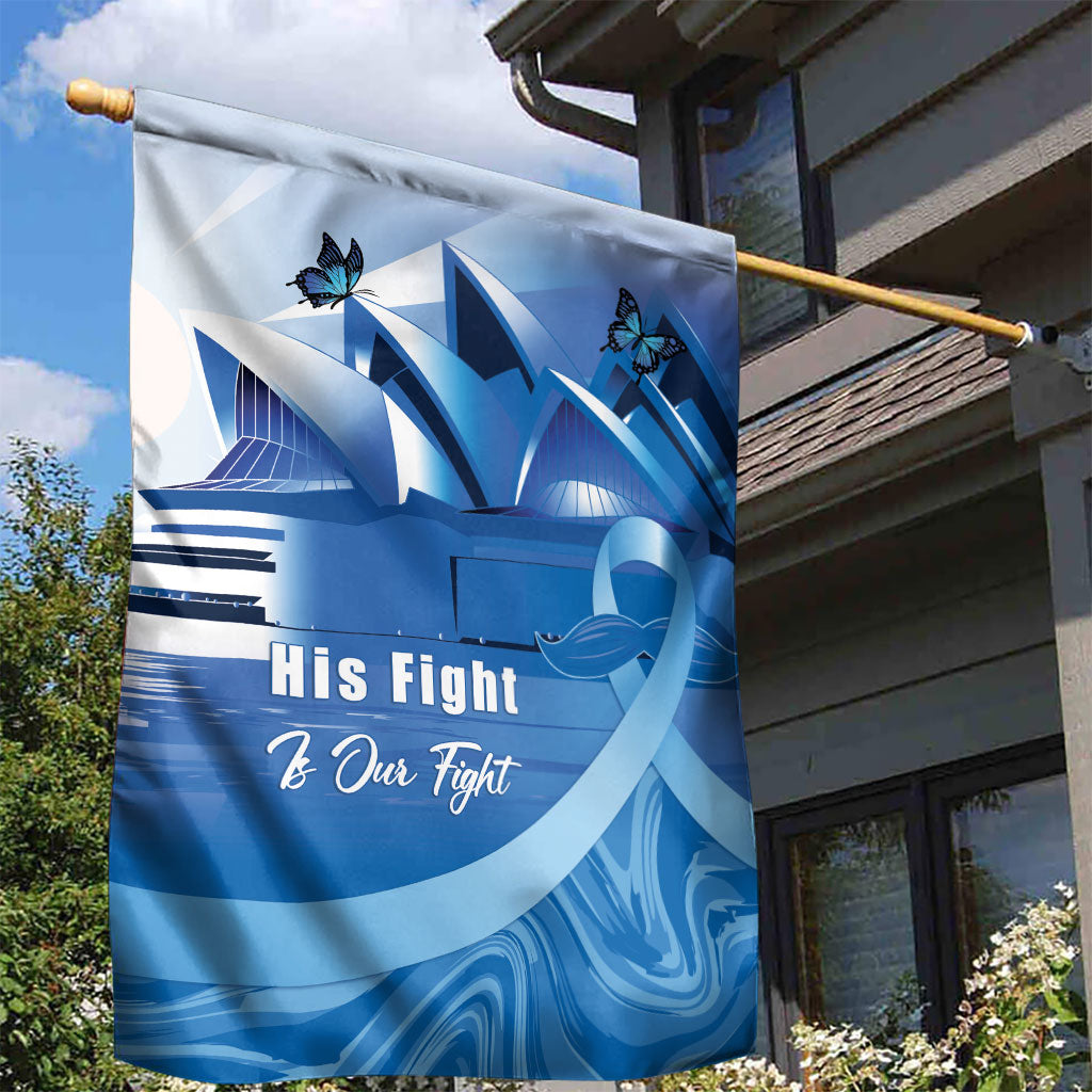 Australia Prostate Cancer Awareness Garden Flag Aussie Blue Ribbon Sydney Opera House