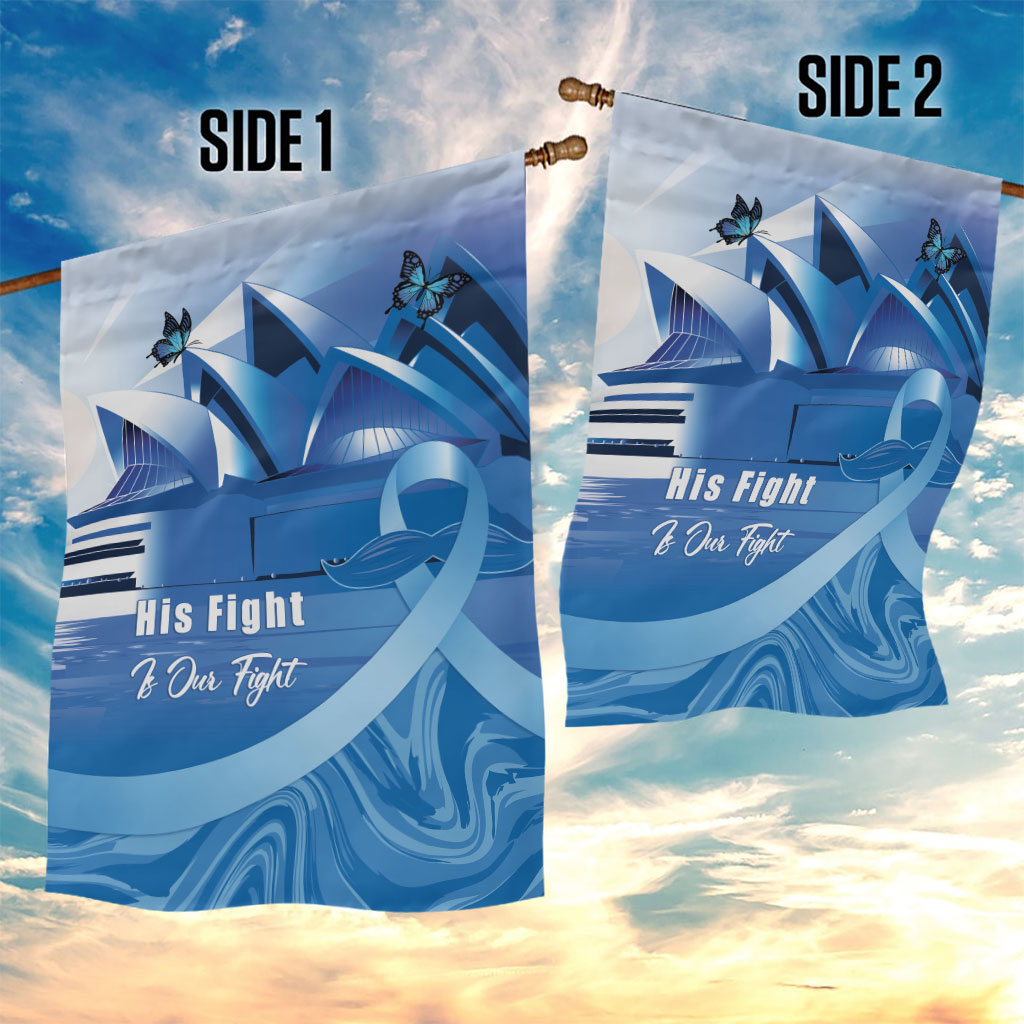 Australia Prostate Cancer Awareness Garden Flag Aussie Blue Ribbon Sydney Opera House