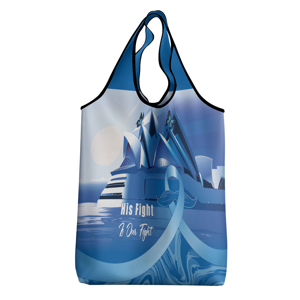 Australia Prostate Cancer Awareness Grocery Bag Aussie Blue Ribbon Sydney Opera House
