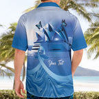 Personalised Australia Prostate Cancer Awareness Hawaiian Shirt Aussie Blue Ribbon Sydney Opera House
