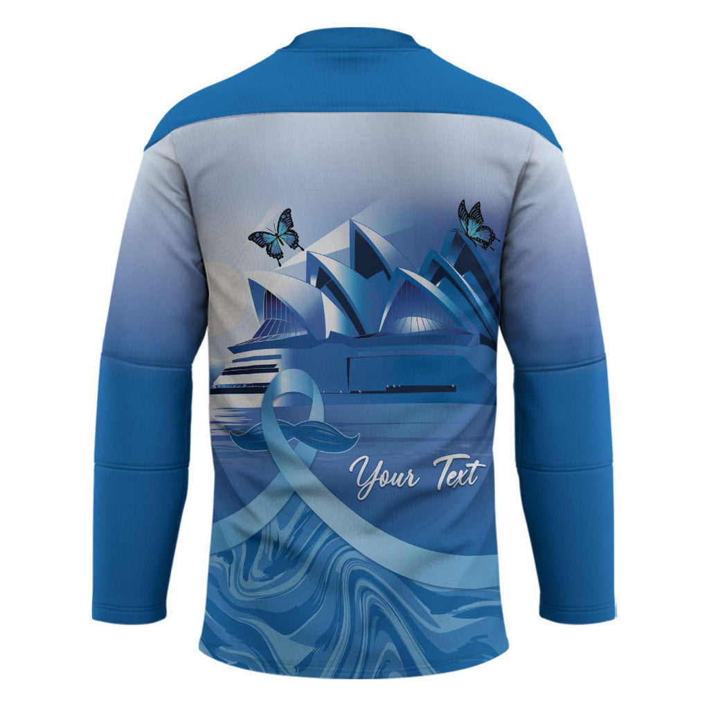 Personalised Australia Prostate Cancer Awareness Hockey Jersey Aussie Blue Ribbon Sydney Opera House