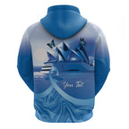 Personalised Australia Prostate Cancer Awareness Hoodie Aussie Blue Ribbon Sydney Opera House
