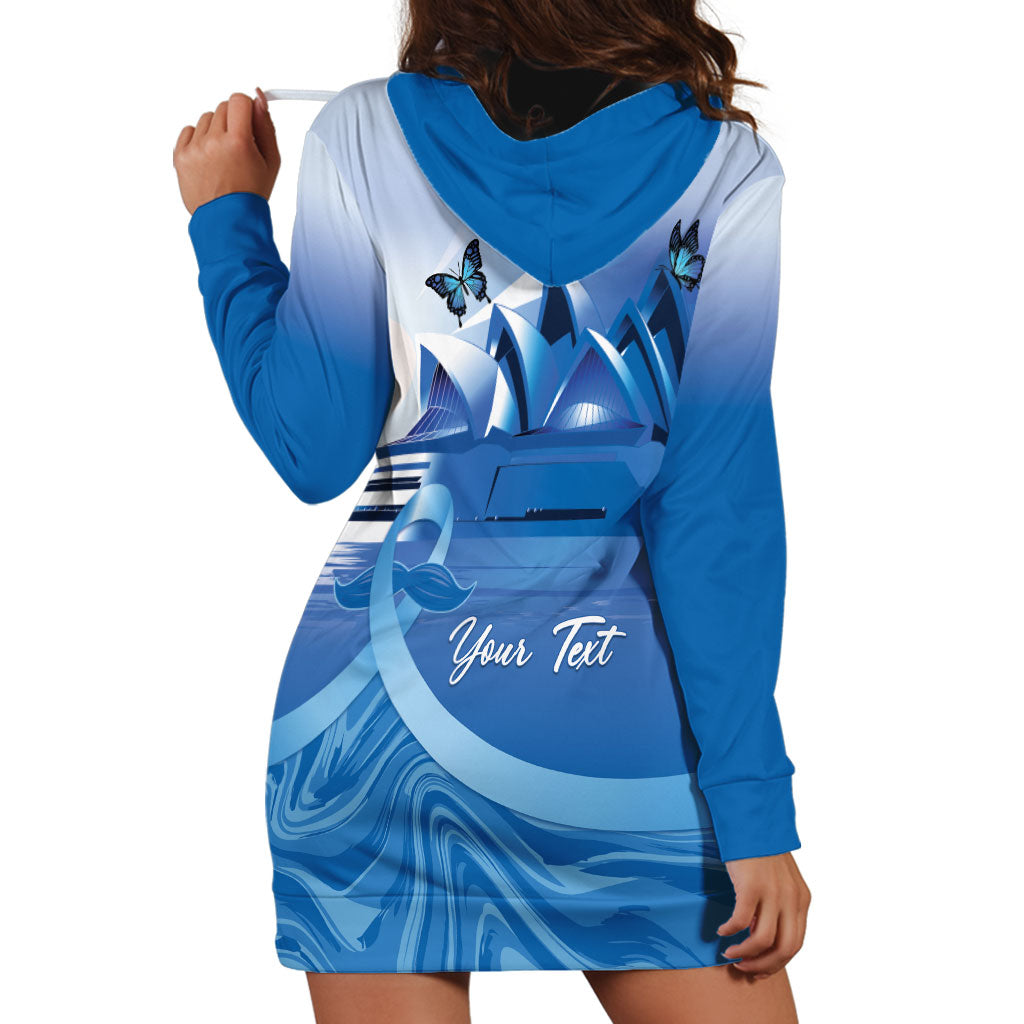 Personalised Australia Prostate Cancer Awareness Hoodie Dress Aussie Blue Ribbon Sydney Opera House