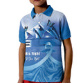 Personalised Australia Prostate Cancer Awareness Kid Polo Shirt Aussie Blue Ribbon Sydney Opera House