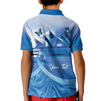 Personalised Australia Prostate Cancer Awareness Kid Polo Shirt Aussie Blue Ribbon Sydney Opera House