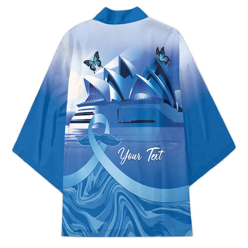 Personalised Australia Prostate Cancer Awareness Kimono Aussie Blue Ribbon Sydney Opera House