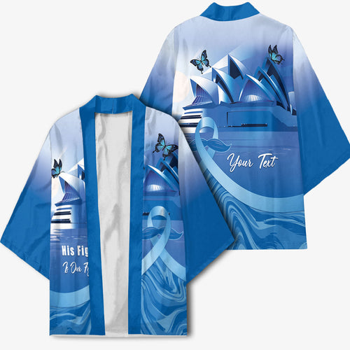Personalised Australia Prostate Cancer Awareness Kimono Aussie Blue Ribbon Sydney Opera House