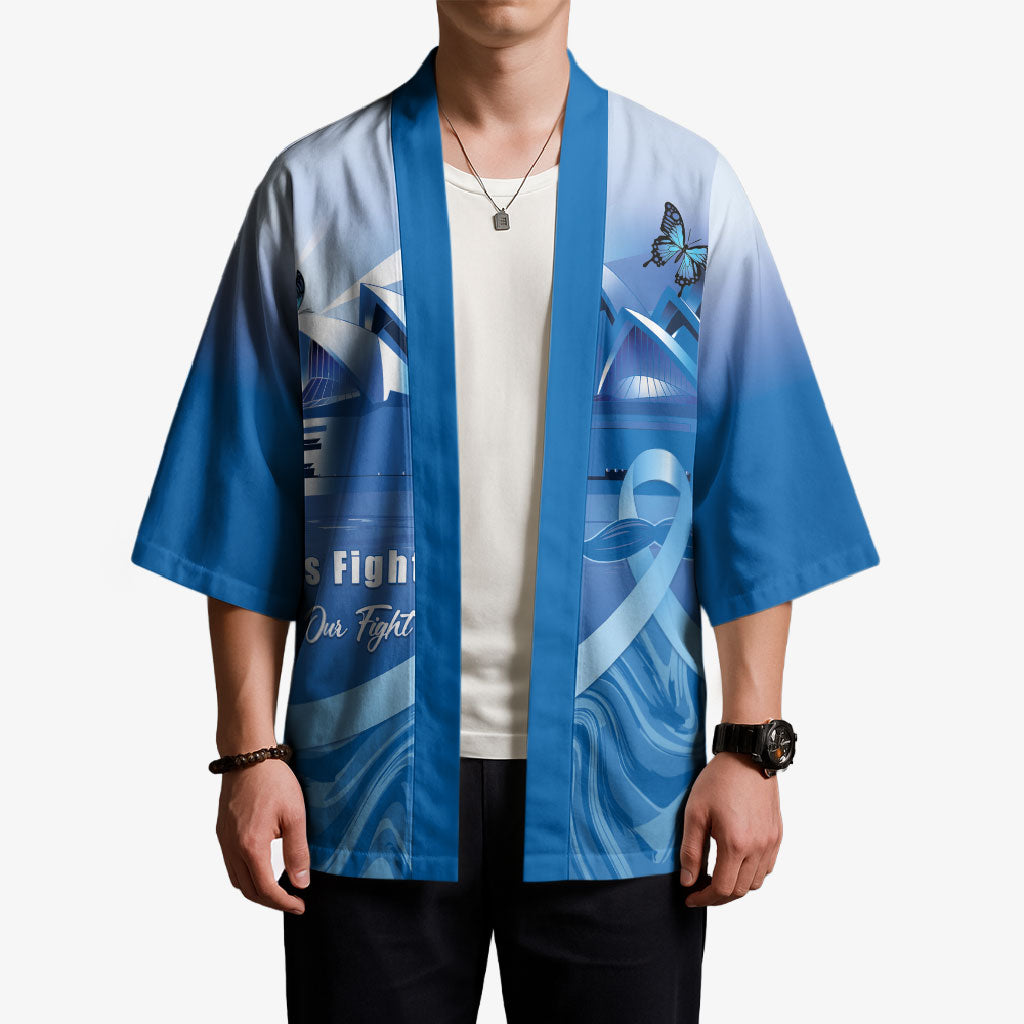 Personalised Australia Prostate Cancer Awareness Kimono Aussie Blue Ribbon Sydney Opera House