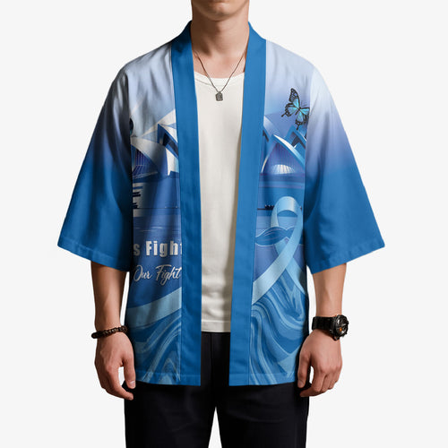 Personalised Australia Prostate Cancer Awareness Kimono Aussie Blue Ribbon Sydney Opera House
