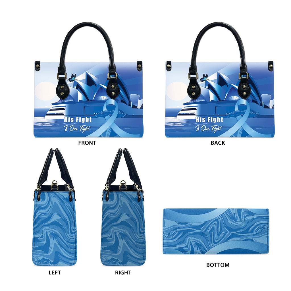 Australia Prostate Cancer Awareness Leather Bag Aussie Blue Ribbon Sydney Opera House