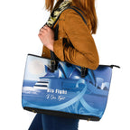 Australia Prostate Cancer Awareness Leather Tote Bag Aussie Blue Ribbon Sydney Opera House