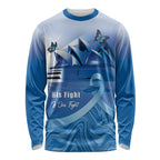 Personalised Australia Prostate Cancer Awareness Long Sleeve Shirt Aussie Blue Ribbon Sydney Opera House