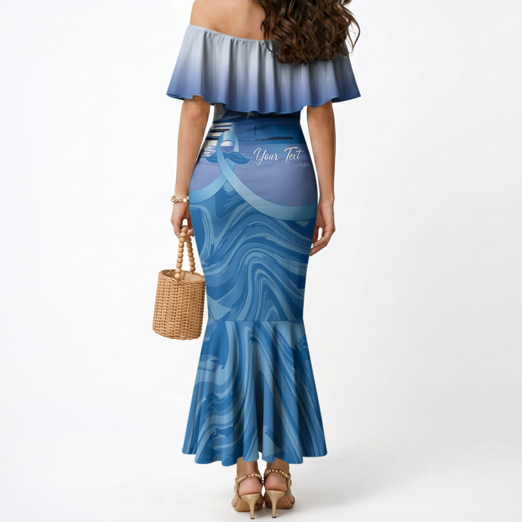 Personalised Australia Prostate Cancer Awareness Mermaid Dress Aussie Blue Ribbon Sydney Opera House