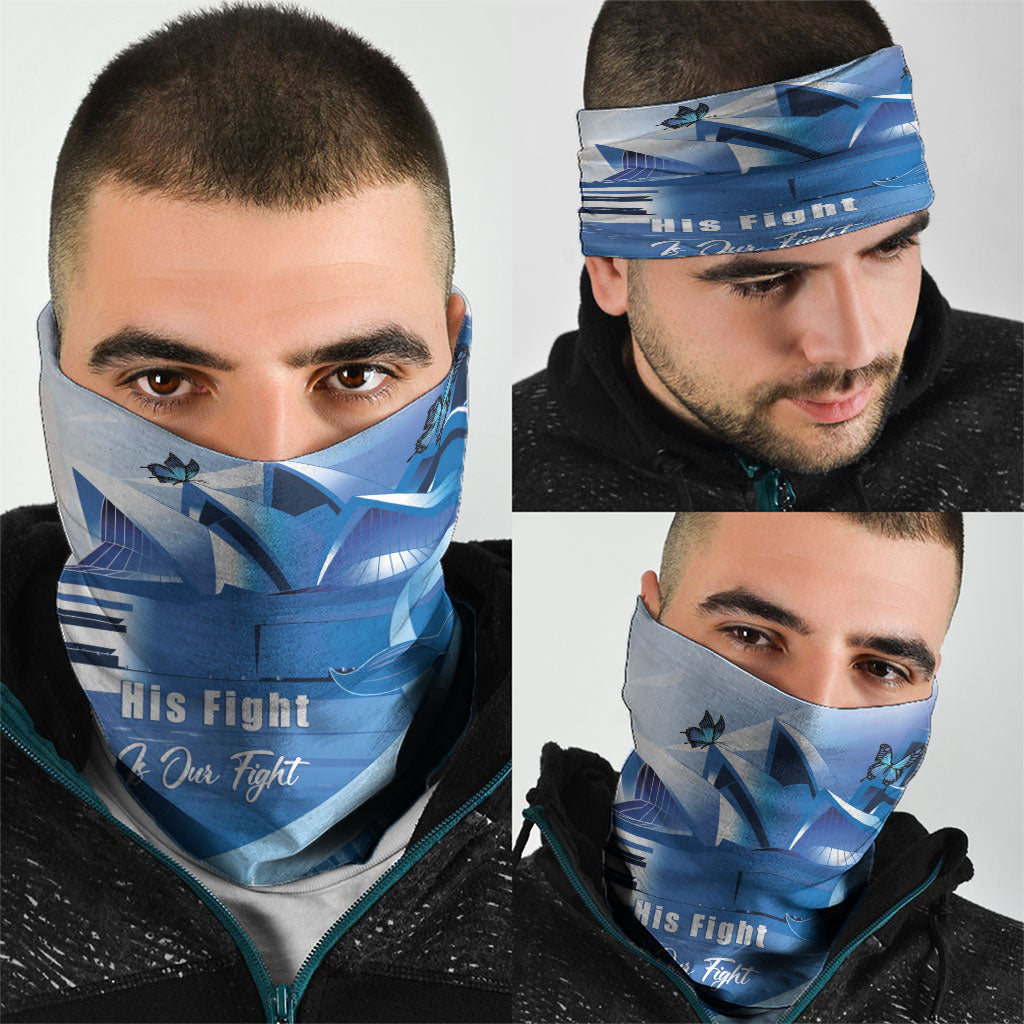 Australia Prostate Cancer Awareness Neck Gaiter Aussie Blue Ribbon Sydney Opera House