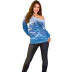Personalised Australia Prostate Cancer Awareness Off Shoulder Sweater Aussie Blue Ribbon Sydney Opera House