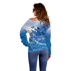 Personalised Australia Prostate Cancer Awareness Off Shoulder Sweater Aussie Blue Ribbon Sydney Opera House
