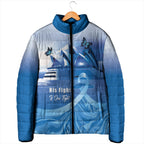 Personalised Australia Prostate Cancer Awareness Padded Jacket Aussie Blue Ribbon Sydney Opera House