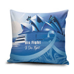 Australia Prostate Cancer Awareness Pillow Cover Aussie Blue Ribbon Sydney Opera House