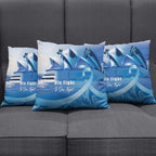 Australia Prostate Cancer Awareness Pillow Cover Aussie Blue Ribbon Sydney Opera House
