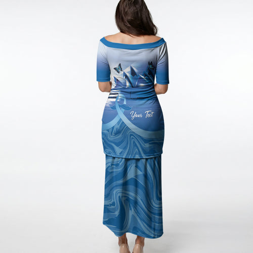 Personalised Australia Prostate Cancer Awareness Puletasi Aussie Blue Ribbon Sydney Opera House