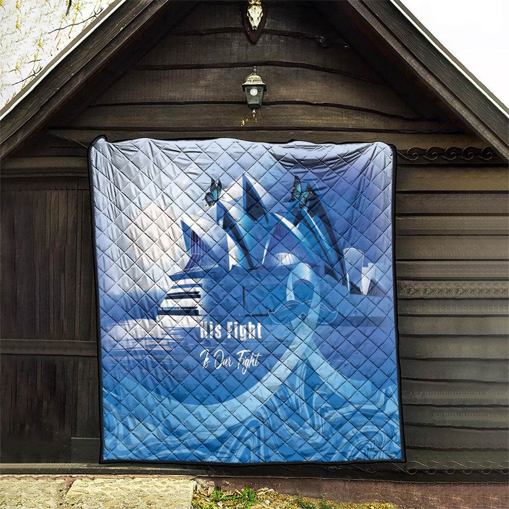 Australia Prostate Cancer Awareness Quilt Aussie Blue Ribbon Sydney Opera House
