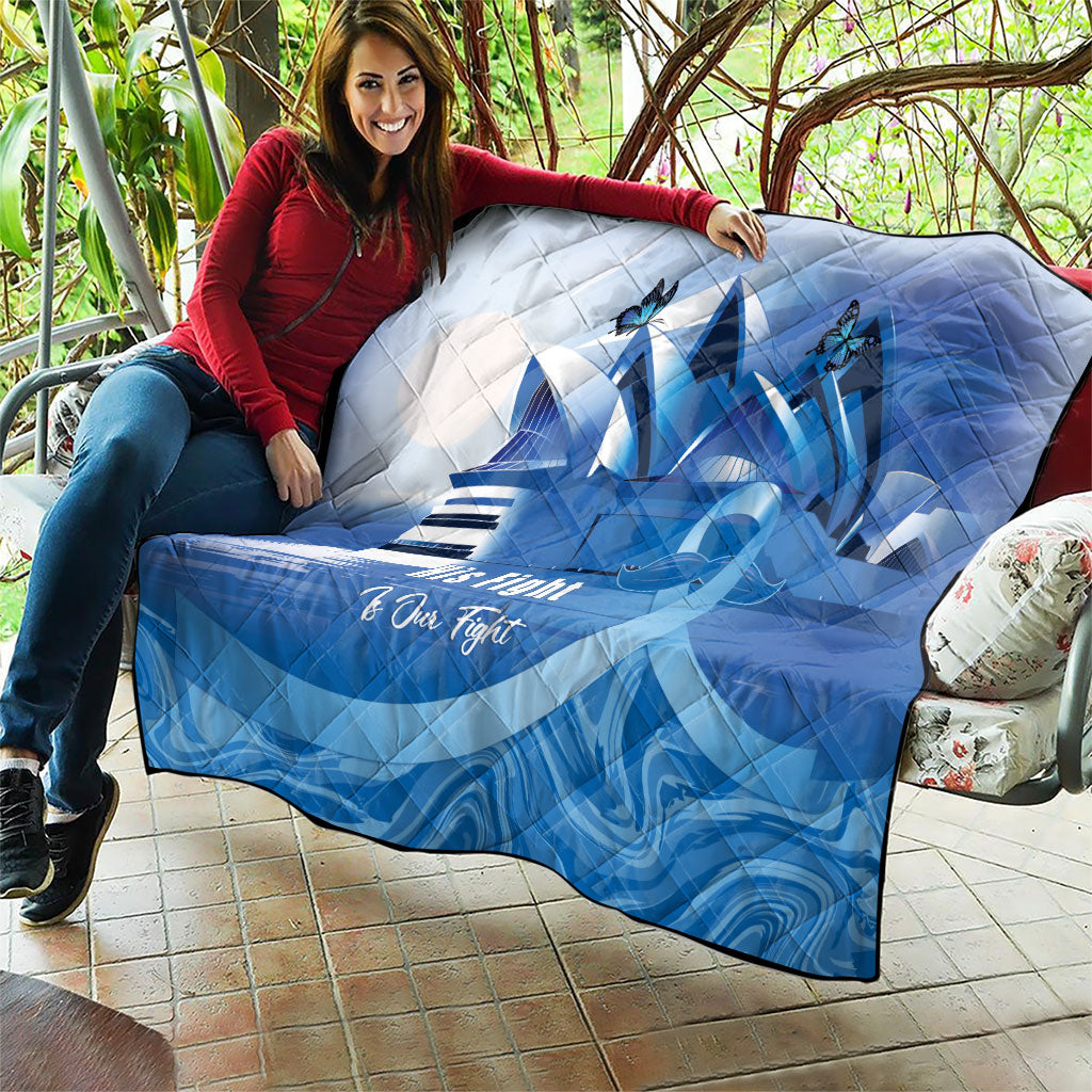 Australia Prostate Cancer Awareness Quilt Aussie Blue Ribbon Sydney Opera House