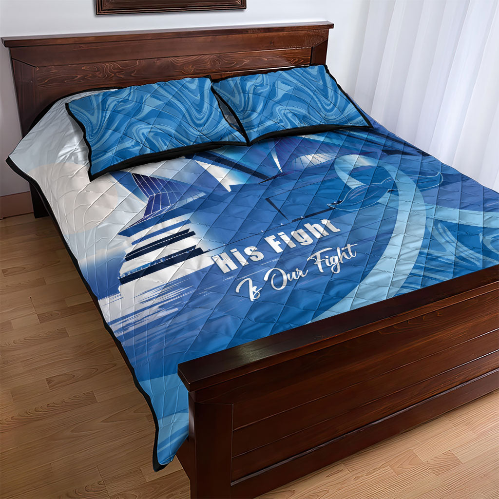 Australia Prostate Cancer Awareness Quilt Bed Set Aussie Blue Ribbon Sydney Opera House