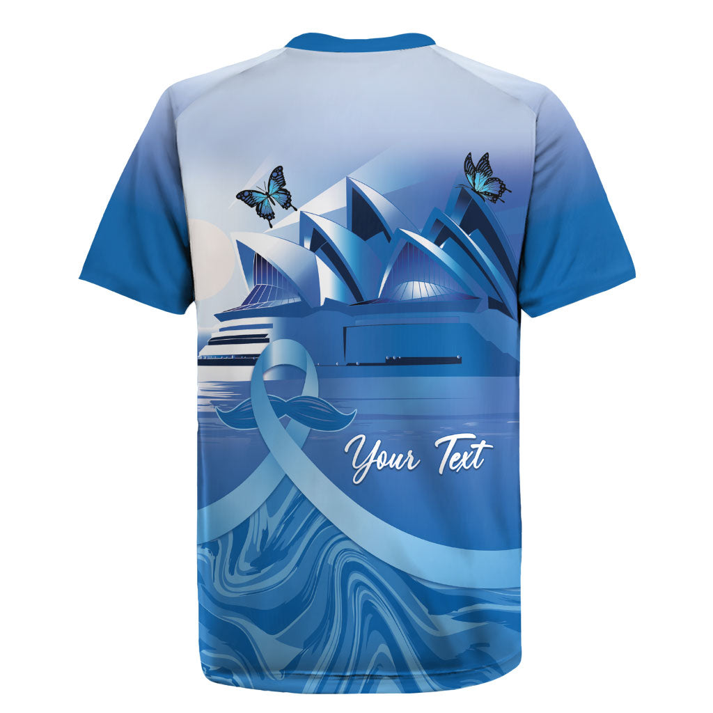 Personalised Australia Prostate Cancer Awareness Rugby Jersey Aussie Blue Ribbon Sydney Opera House