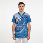 Personalised Australia Prostate Cancer Awareness Scrub Top Aussie Blue Ribbon Sydney Opera House