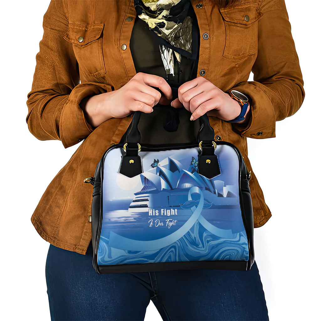 Australia Prostate Cancer Awareness Shoulder Handbag Aussie Blue Ribbon Sydney Opera House