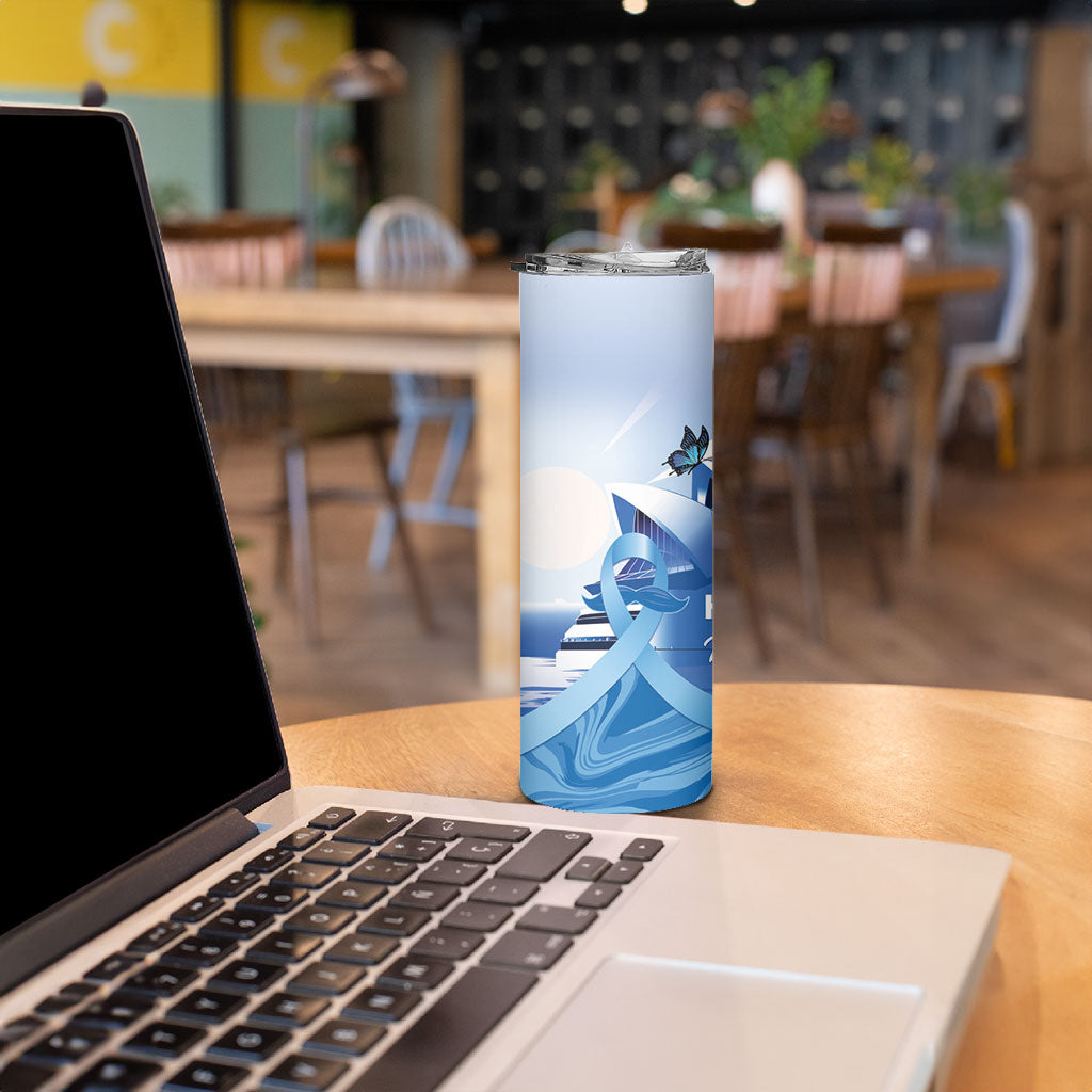 Australia Prostate Cancer Awareness Skinny Tumbler Aussie Blue Ribbon Sydney Opera House