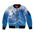 Personalised Australia Prostate Cancer Awareness Sleeve Zip Bomber Jacket Aussie Blue Ribbon Sydney Opera House