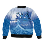 Personalised Australia Prostate Cancer Awareness Sleeve Zip Bomber Jacket Aussie Blue Ribbon Sydney Opera House