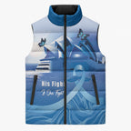 Personalised Australia Prostate Cancer Awareness Sleeveless Puffer Jacket Aussie Blue Ribbon Sydney Opera House