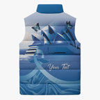 Personalised Australia Prostate Cancer Awareness Sleeveless Puffer Jacket Aussie Blue Ribbon Sydney Opera House