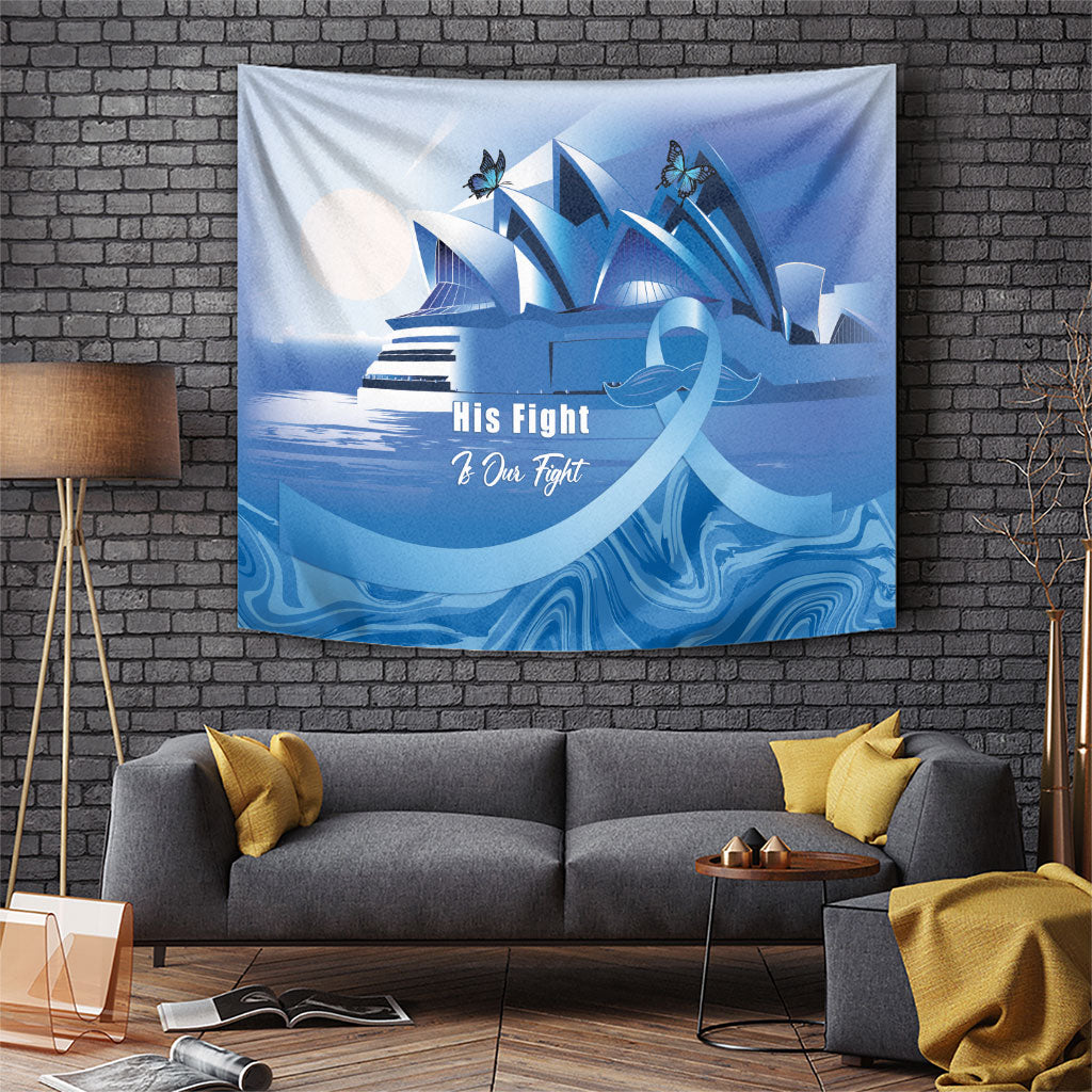 Australia Prostate Cancer Awareness Tapestry Aussie Blue Ribbon Sydney Opera House
