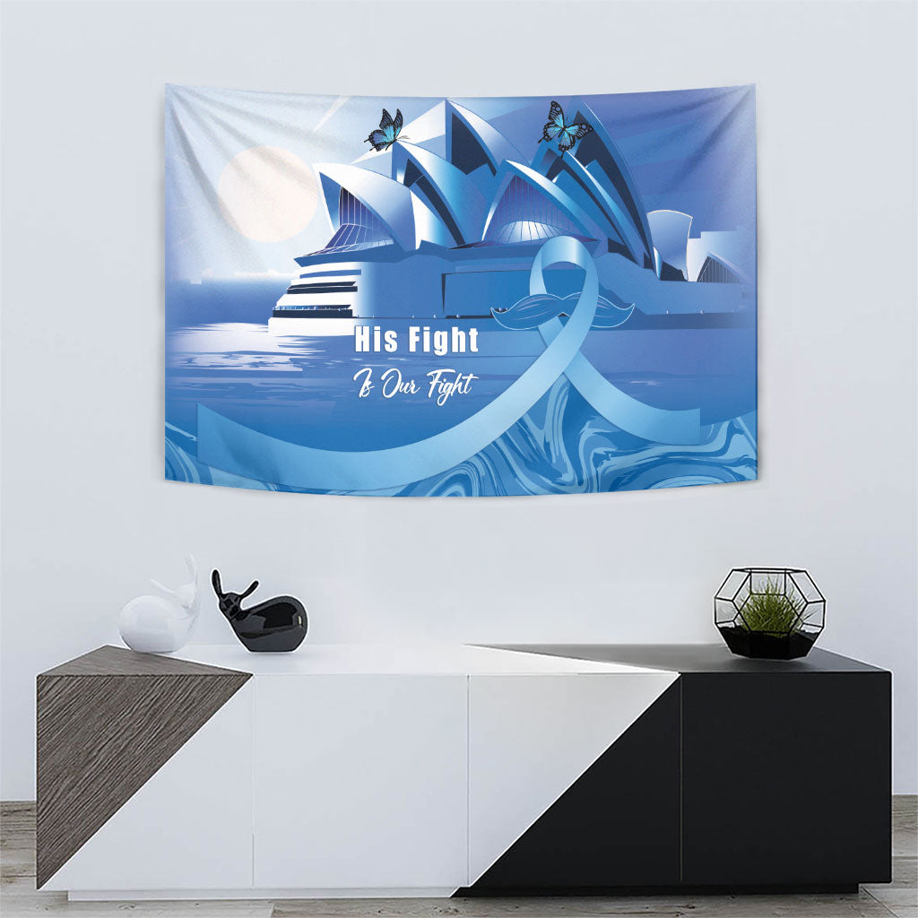 Australia Prostate Cancer Awareness Tapestry Aussie Blue Ribbon Sydney Opera House