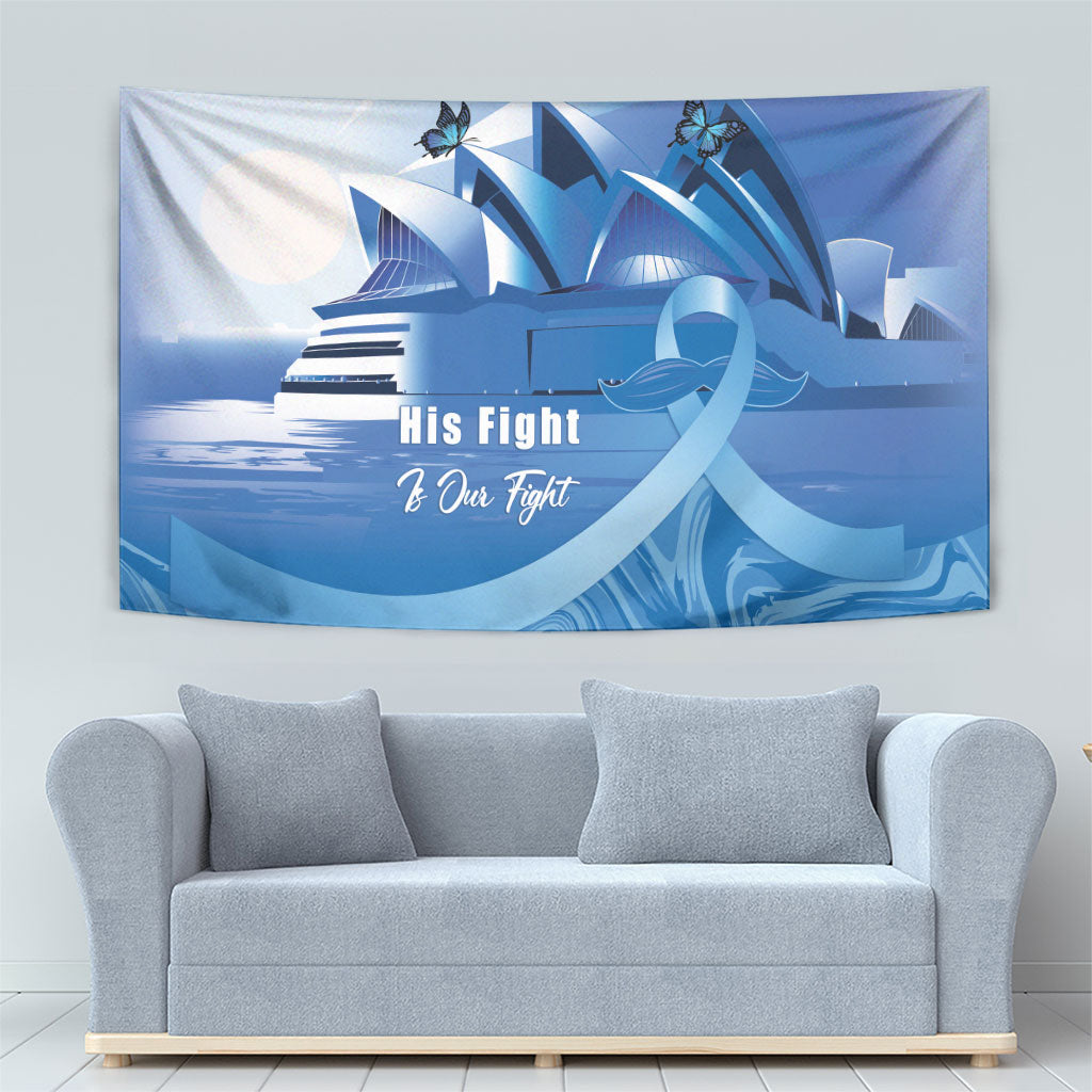 Australia Prostate Cancer Awareness Tapestry Aussie Blue Ribbon Sydney Opera House